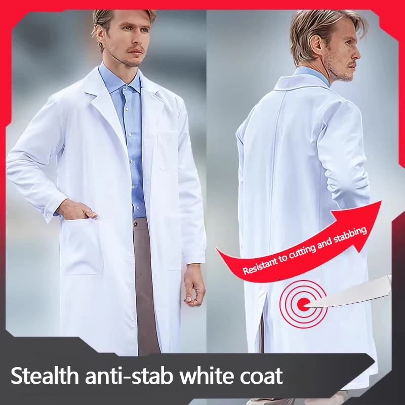 

Anti-puncture white coats, nurse and doctor protective suits, anti-puncture suits, full-body neck protection