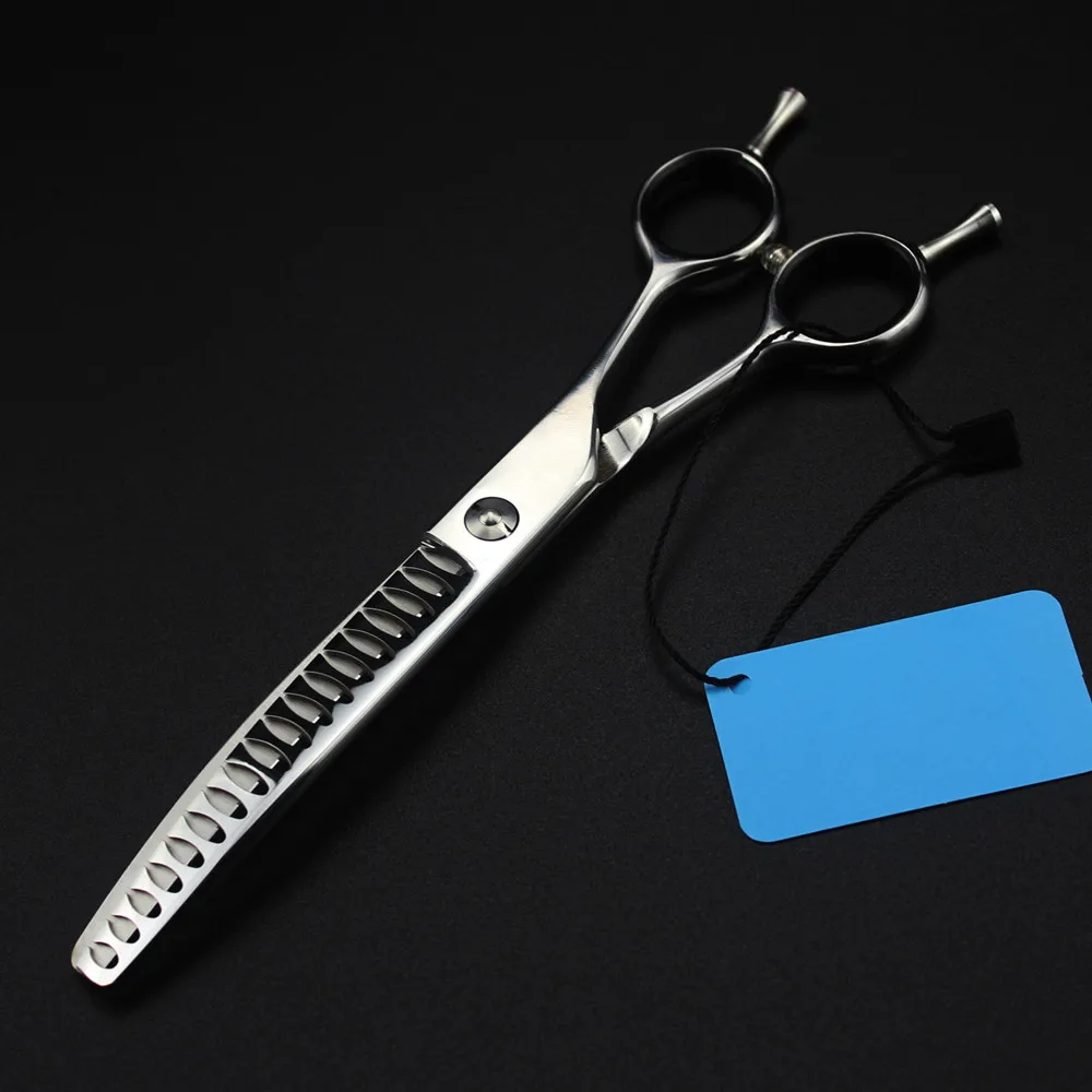 Professional Japan 440c 7 '' Upscale pet dog grooming Curved hair scissors haircut barber Thinning shears Hairdresser scissors