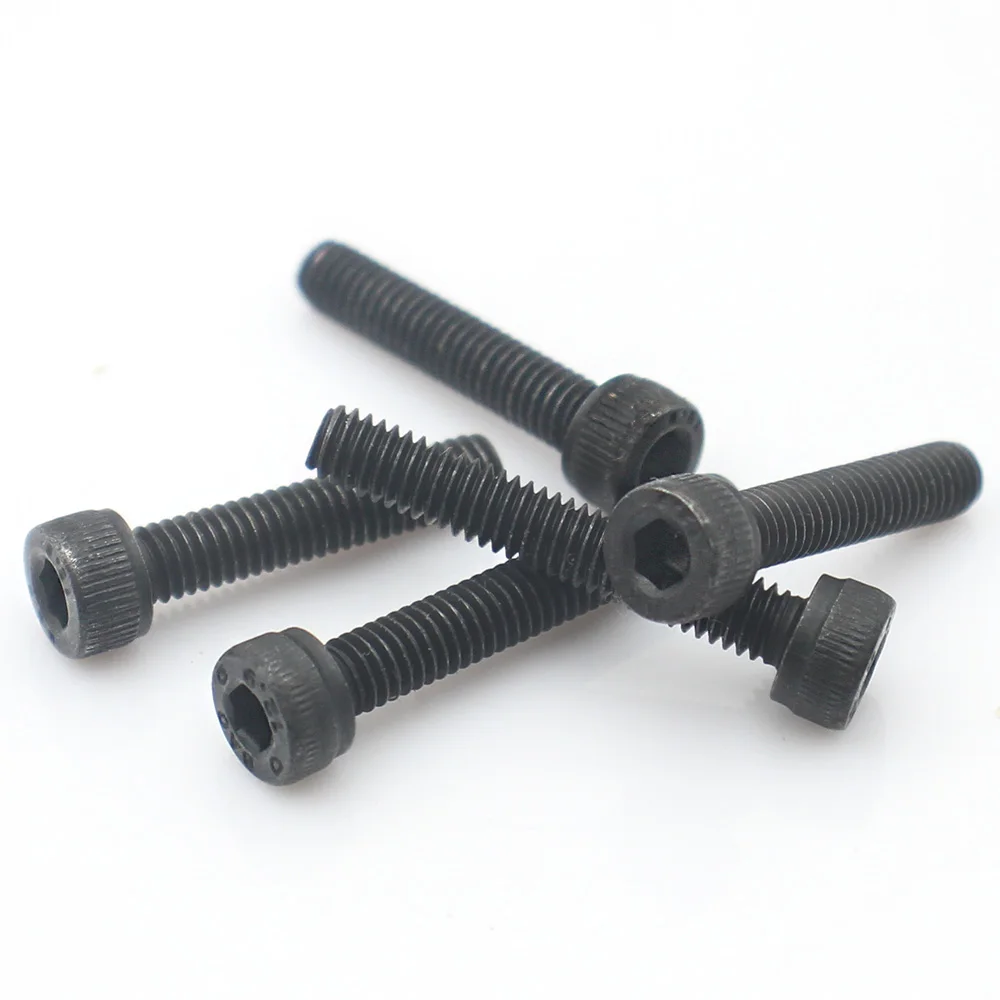 50-2 stks M2 M2.5 M3 M4 M5 M6 M8 M10 M12 Grade 12.9 Koolstofstaal Hex Socket Allen Bouten (Volledige Draad) Cilinder Cup Punt Schroeven