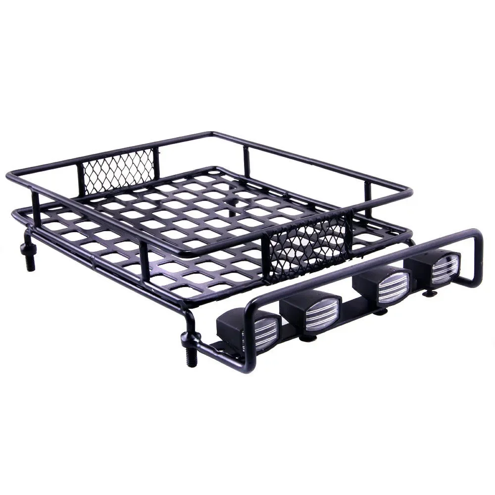 RC AX-514 Black Metal Roof Luggage Rack For Axial Wrangler SCX10 Tamiya CC01