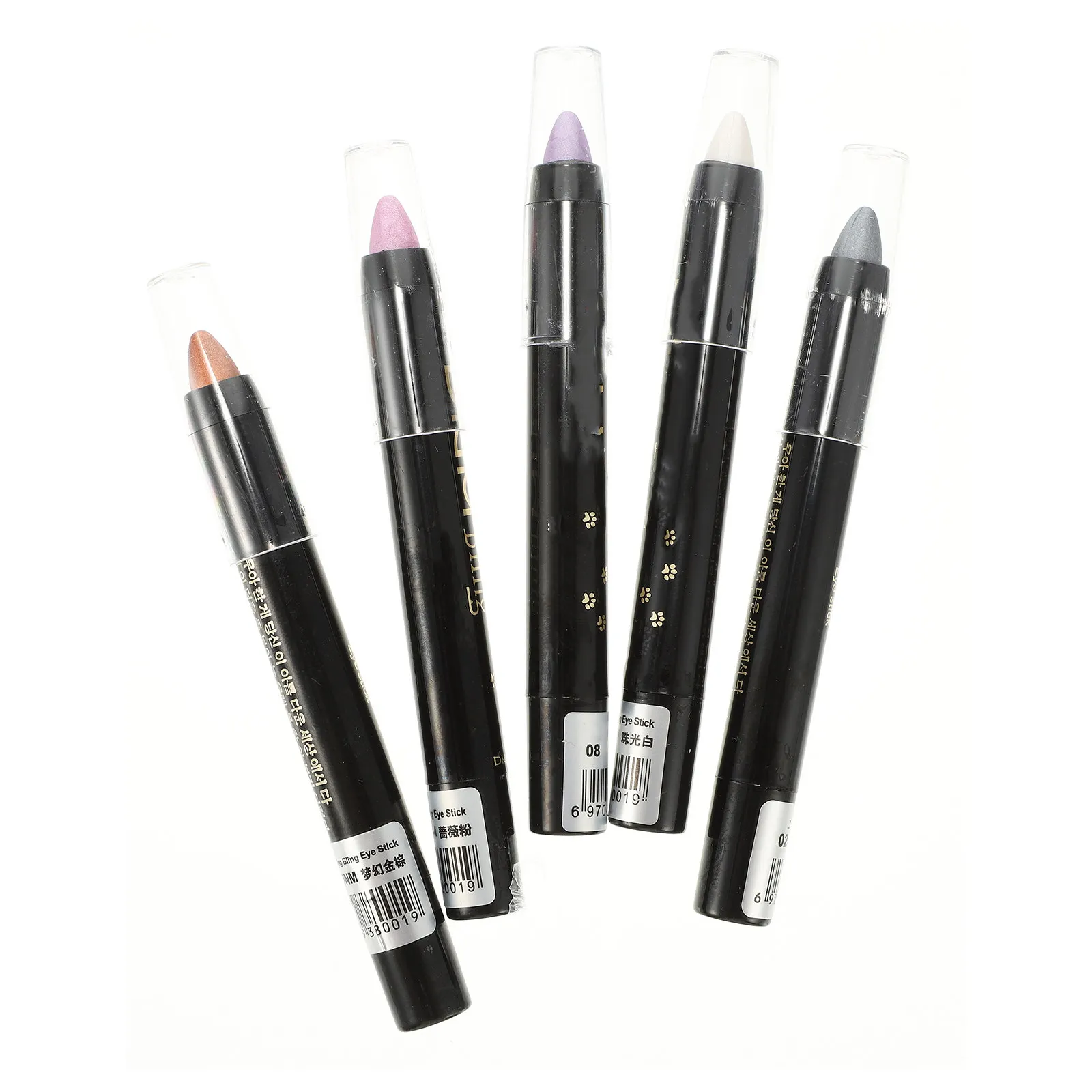 5Pcs Eyeshadow Pen Colorful Shiny Colored Sticks Long-Wear Glitter Eyeshadow Pens for Beginners Touch-Up on-The-Go Women