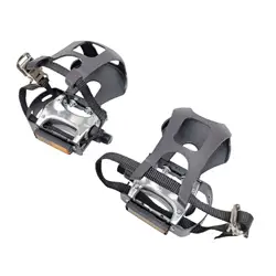 Bicycle Pedals with Clips and Straps 9/16