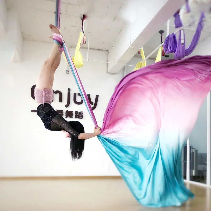 Aerial Silk Fabric for Acrobatic Dance Air Yoga, Aerial Silks Equipment, Medium Stretch, Aerial Yoga Hammock, 22 m