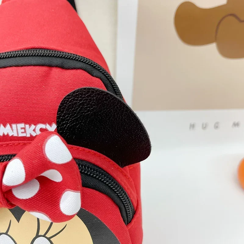 Disney-Bolso de pecho de Mickey Mouse para niños, mochila de viaje para niños y niñas, bolso cruzado de tela Oxford, bolso de hombro de moda, regalo para niños