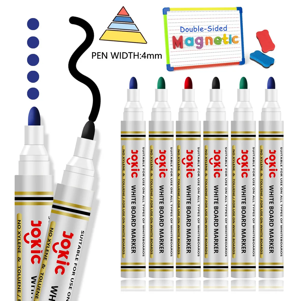 1/3pcs Whiteboard Marker Set Black Blue Red 3.0mm Nib High Volume Ink Office Teaching Pens Clear Handwriting Easy Erasure