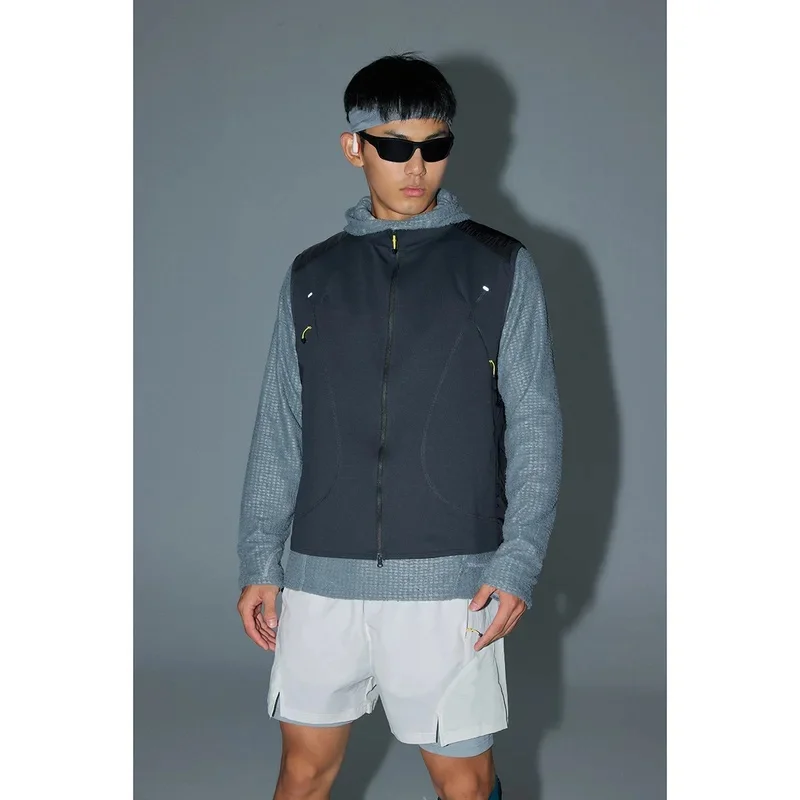 Autumn Winter Outdoor Hiking Travel Lightweight Quilted Vest Men Women Stand Collar Loose Casual Sports Sleeveless Vest Jacket view 2