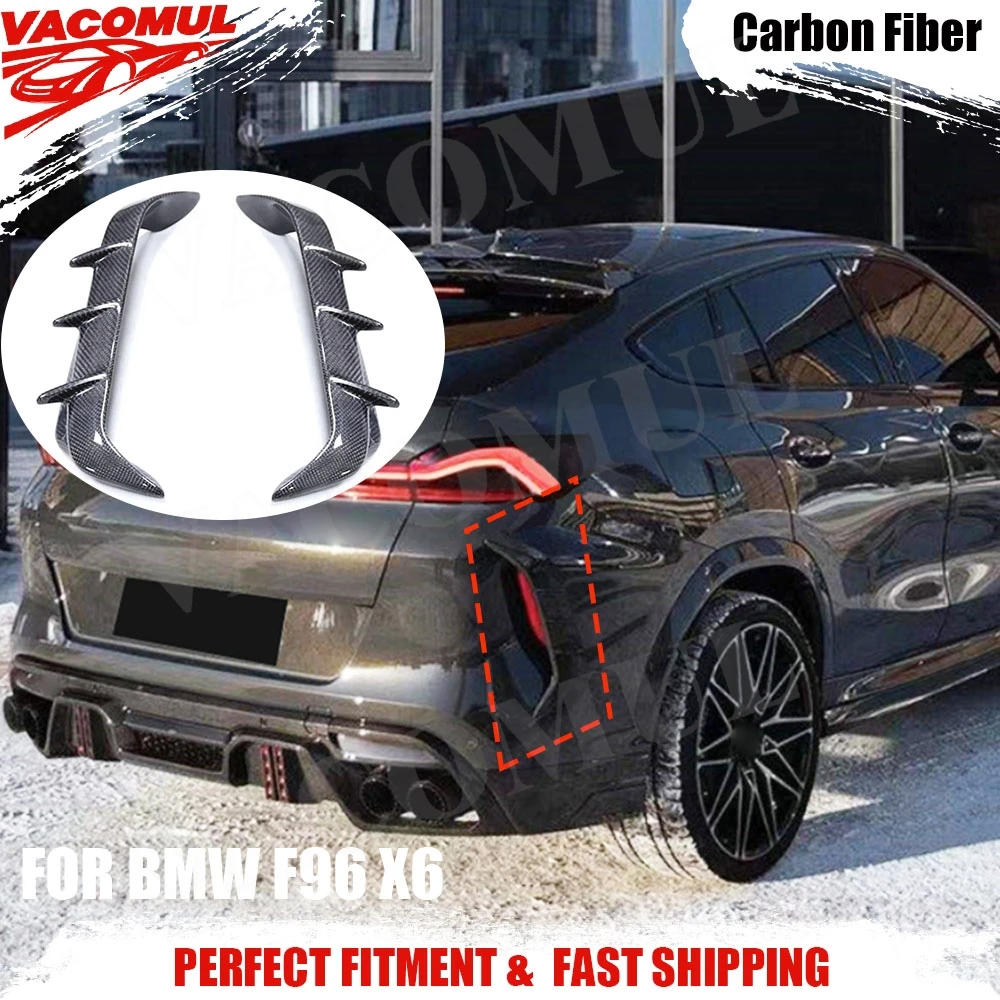 

VACOMUL Carbon Fiber Rear Lip Bumper Splitters Flaps Apron Side Fin Spoiler For BMW F96 X6 2019-2022 FRP Car Accessories Bodykit