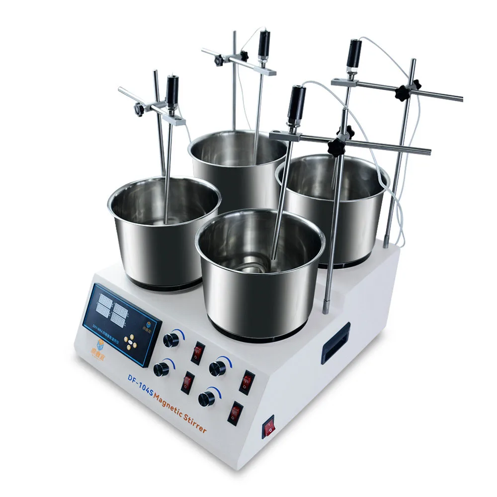 Digital constant temperature collection and magnetic stirring four Stations asynchronous temperature control