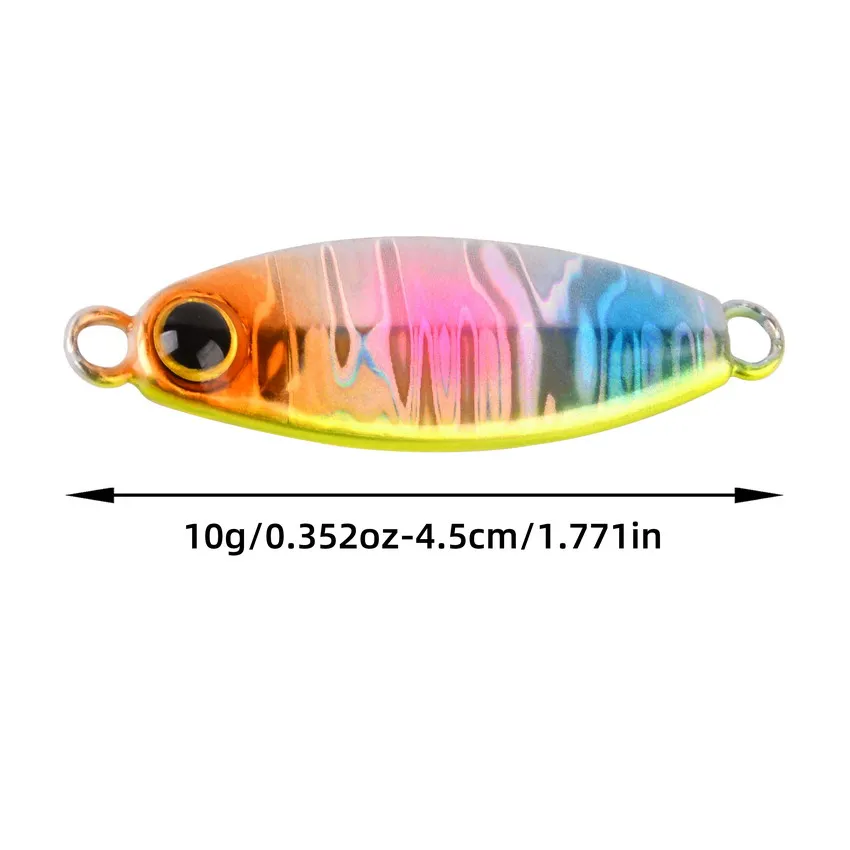 5pcs/set Micro Metal Jig Shore Casting Spoon Saltwater 10g Shore Casting Jigging Lure Fishing Pesca Lures Artificial Bait