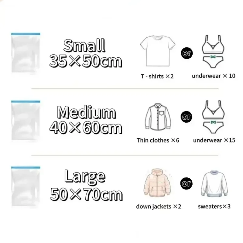 حقيبة ضغط للسفر ملفوفة يدويًا وقابلة لإعادة الاستخدام لتخزين الملابس ومناسبة للأمتعة والملابس الرحلات البحرية الأساسية