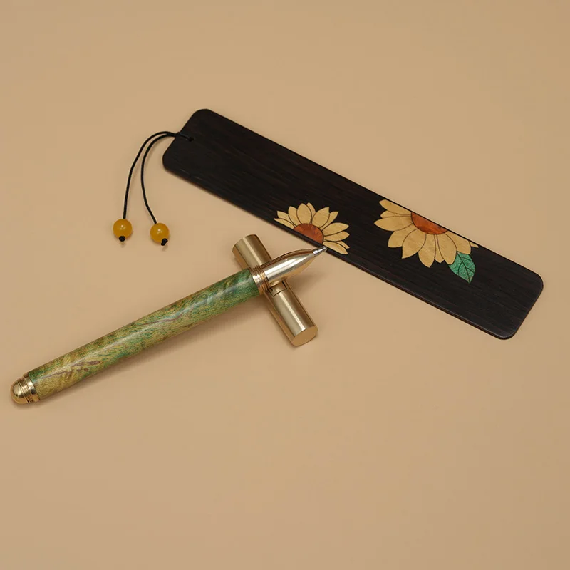 SEALINK Copper - إشارة مرجعية من الخشب: قرطاسية جمالية تقليدية لعشاق الكتب