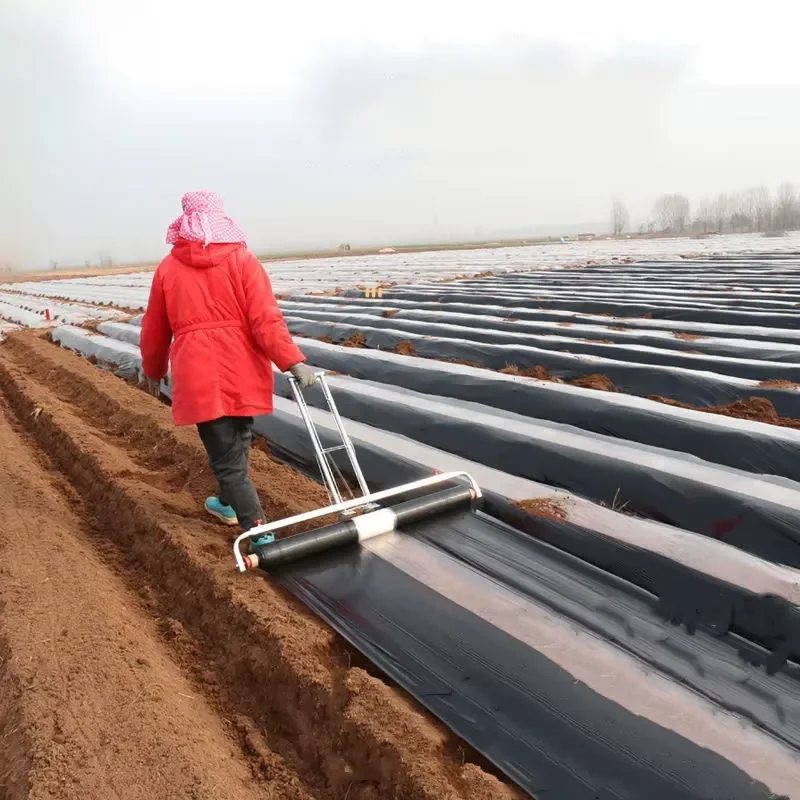 for Greenhouse Manual Plastic Film Covering Machine Agricultural Tools Hand Drawn Wheat Farming Equipment