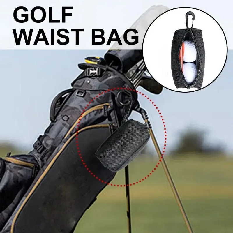 حقيبة جولف خارجية ساخنة، حقيبة خصر بسحاب متعددة الوظائف، حقيبة حمل، حقيبة تخزين كرة الجولف مع حلقة تسلق، محمولة للتدريب #4