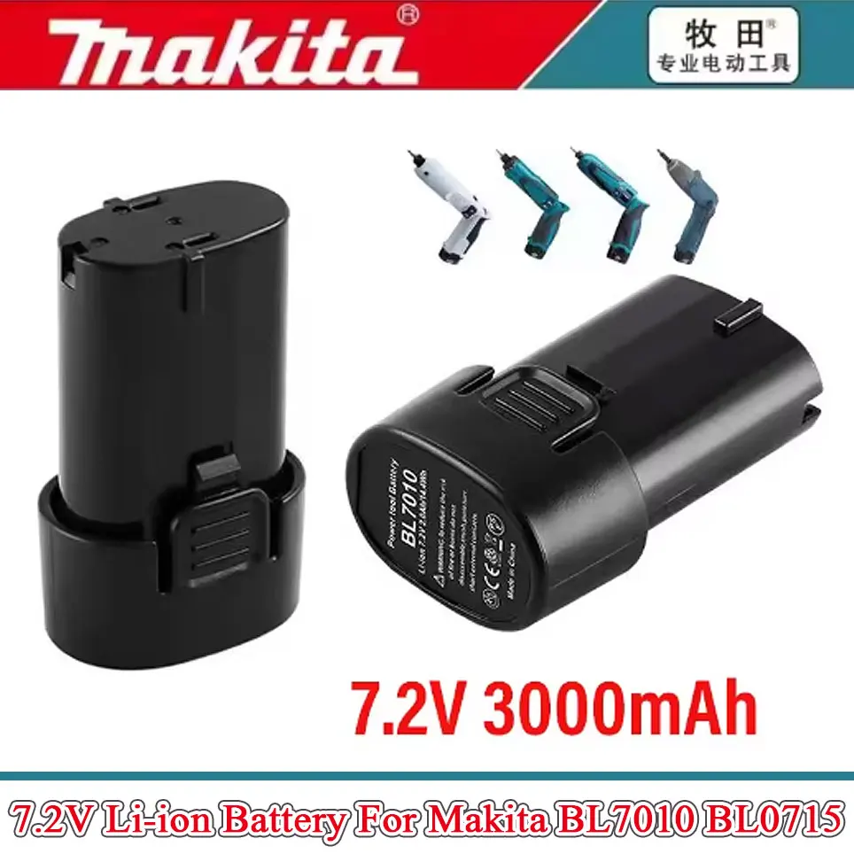 

BL7010 7.2V 3000mAh Lithium-Ion Battery Rechargeable Battery for Makita Cordless Power Tools DF010DSE DF010D 194356-2 194355-4