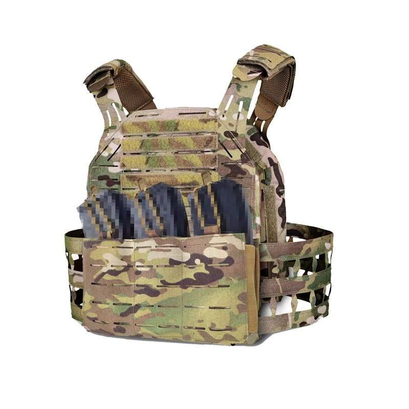 Taktyczna ładownica na magazynki Airsoft Plate Carrier ładownica na magazynki sprzęt laserowo cięty potrójny panel przedni MOLLE ładownica na magazynki akcesoria