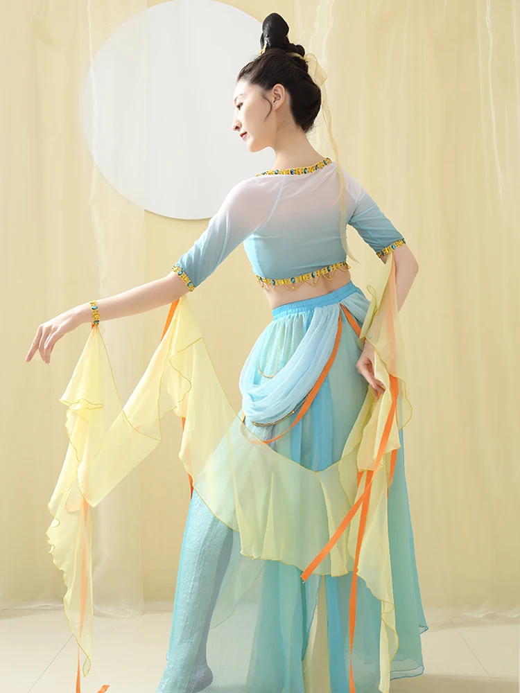 Dunhuang Kweichow Moutai Dancing Suit Female Flowing Classical Dance Costume Chinese Classic Exotic Art Exam Summer