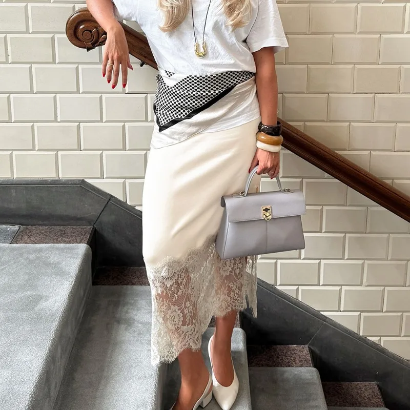 Tuularose dames kanten rokken mode kant patchwork split nieuwe maxi rokken elegant kantoor dame streetwear vrouwelijke vintage rokken