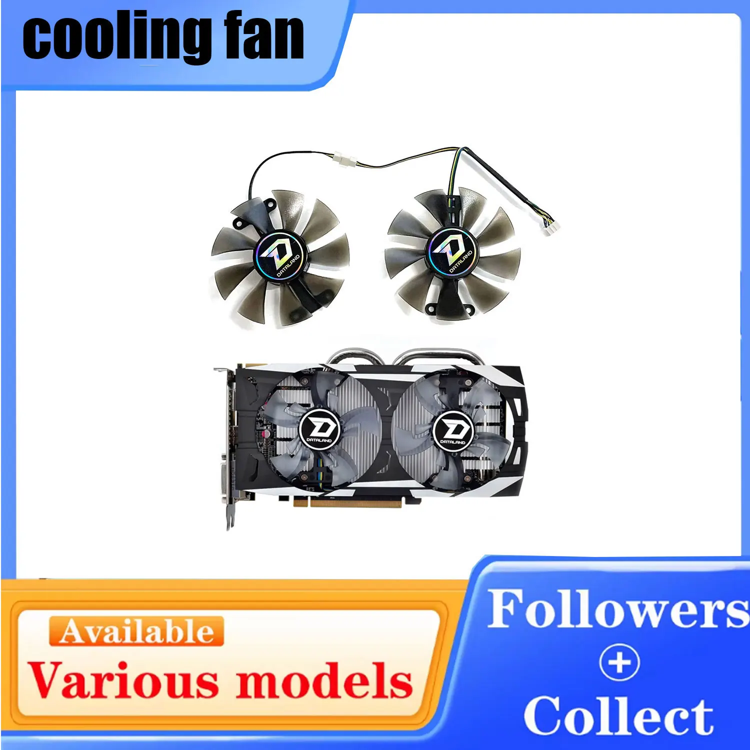 Brand new DIY fan 85MM 4PIN suitable for DATALAND Radeon R9 370X 370 270 270X graphics card replacement