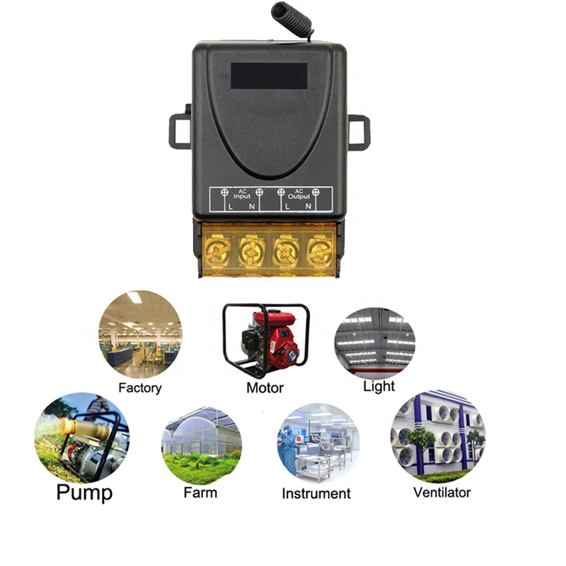 RF Wireless Remote Control Switch 433Mhz AC 220V Relay Motor Water Pump Door Access System Wireless Switch Car Power
