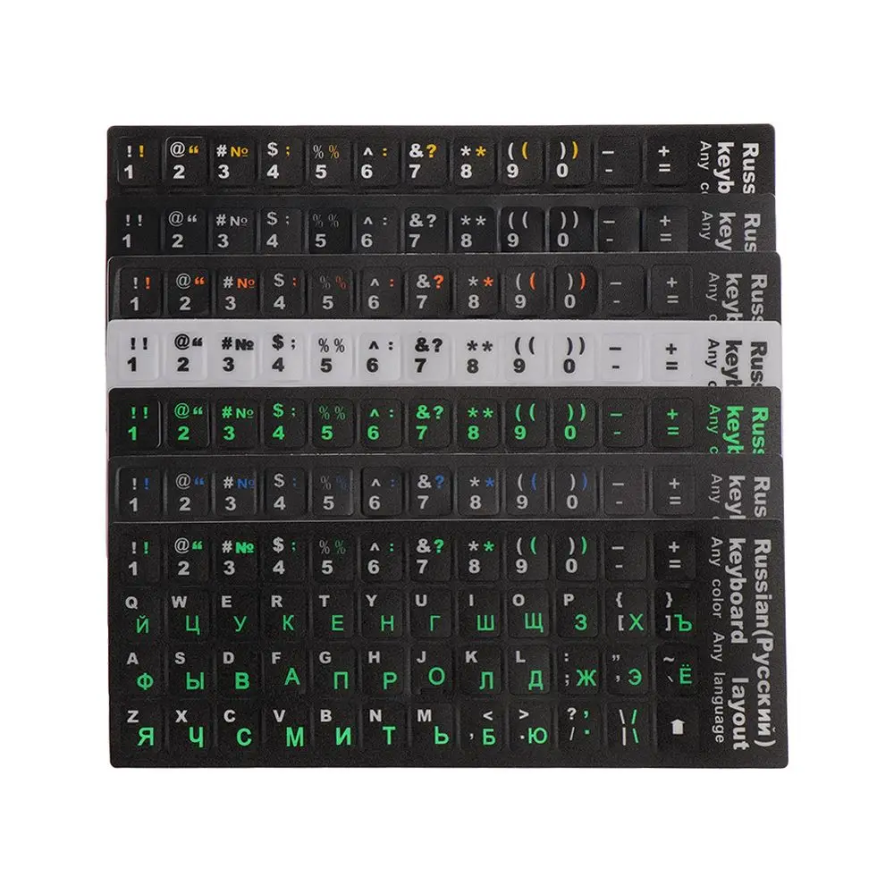 Standard  Laptop PVC Waterproof  Russian Letters Notebook Keypad Cover Sticker Keyboard Stickers
