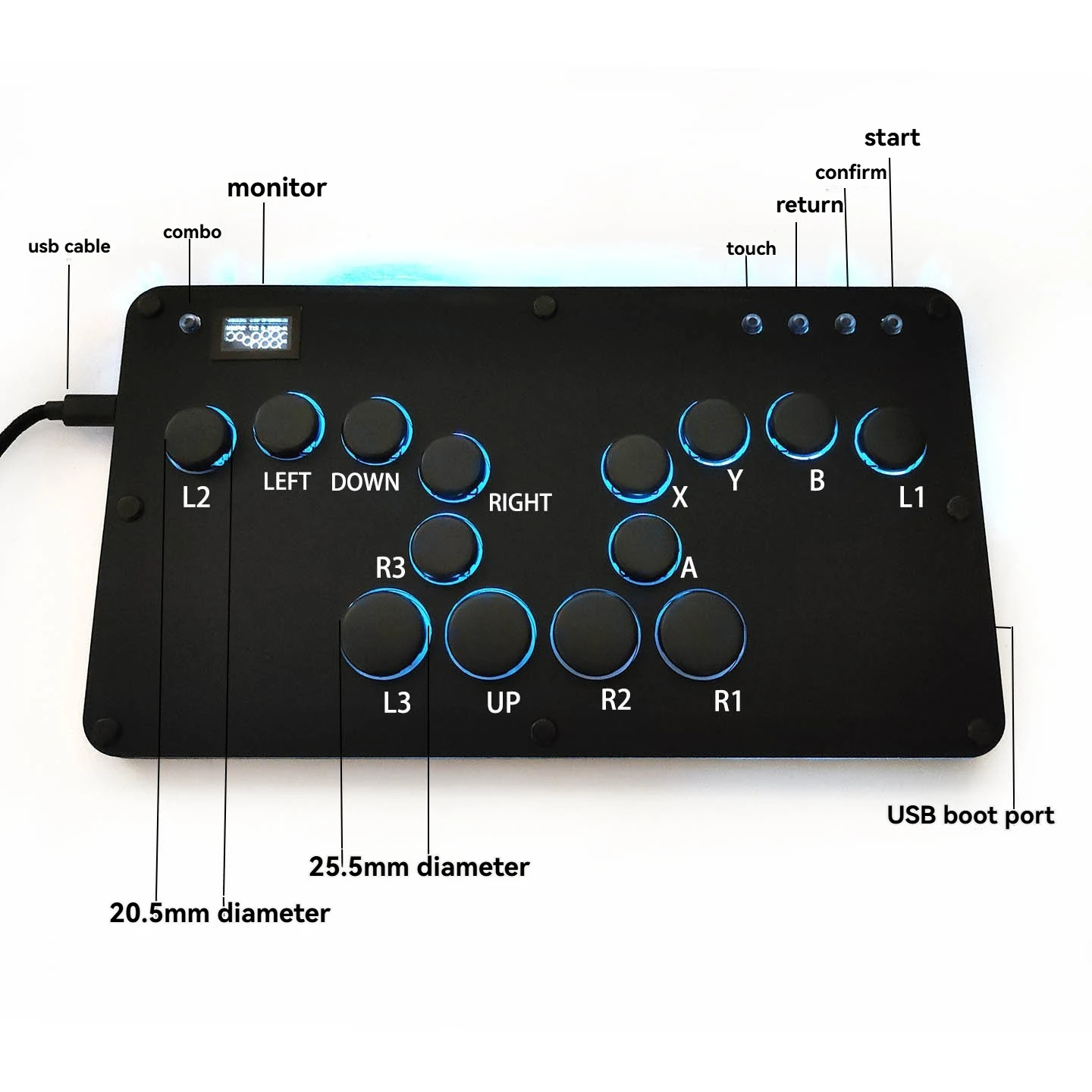 لوحة مفاتيح ألعاب إيقاعية 14 مفتاح سلكية قابلة للتبديل السريع لوحة مفاتيح RGB مخصصة وحدة تحكم ألعاب الموسيقى لملحقات ألعاب OSU DJMAX Malody