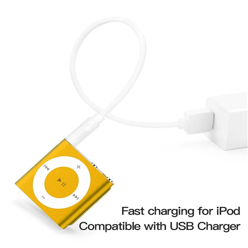 A14M 5X مناسب لكابل بيانات Ipod SHUFFLE USB Mp3 شحن 3، 4، 5، 6 سلك شاحن الجيل السابع