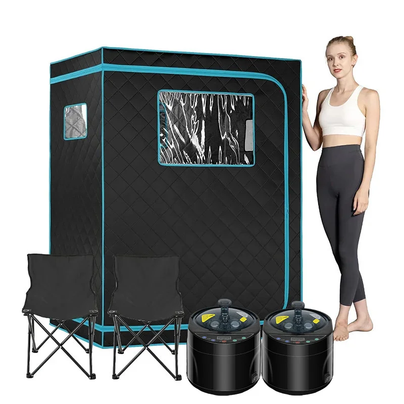 Full Size Steam Sauna Set Large Space Home Spa With 4L Steamer  4L 2000W EU US AU UK Plug for Relaxation Detox