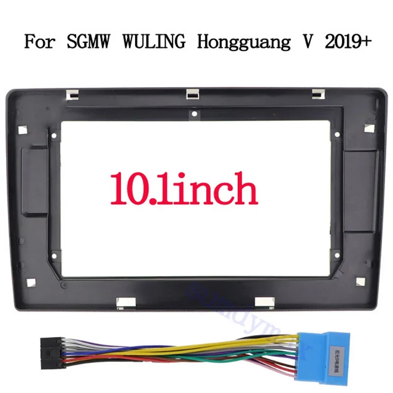 10 INCH Car radio frame Kit Cable Fascia Panel For SGMW WULING Hongguang V 2019 2020 Android Big Screen Radio Audio Frame