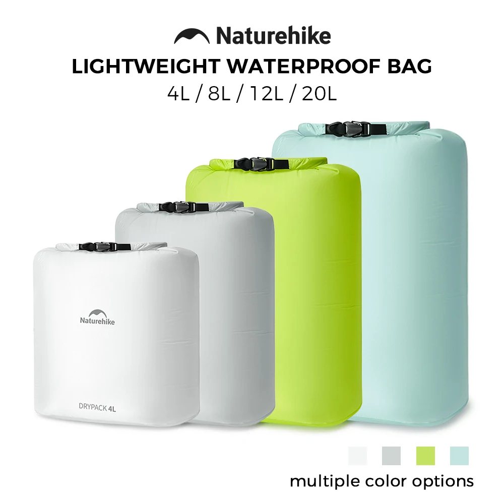 

Naturehike 4L/8L/12L/20L Waterproof Dry Bag Sack Outdoor Ultralight Drifting Swimming Clothes Storage Bag Rafting Kayaking Pack