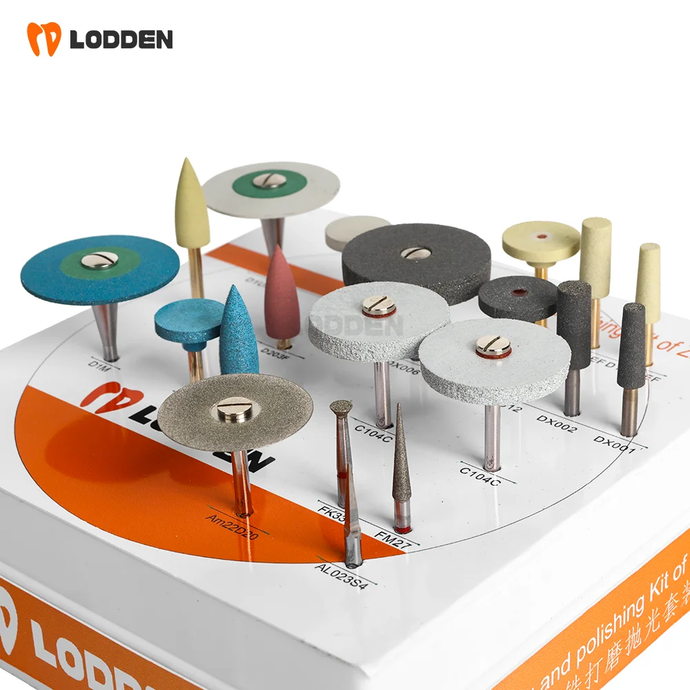 Picture 3: Lodden Dental Zirconia Lithium Disilicate Polishing Kit Dental dril Ceramic Diamond Material Tool Grinding Polisher Burs Set