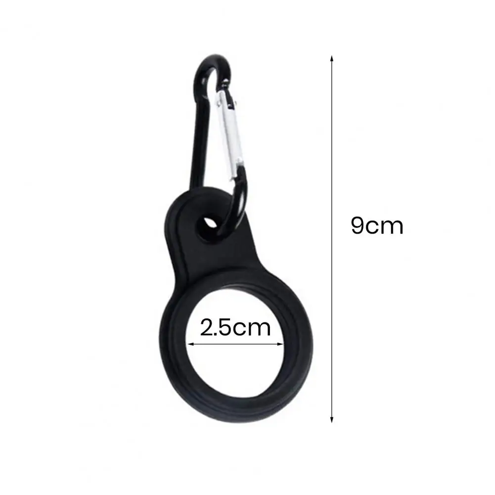 Suporte de anel de garrafa de água de silicone Metal Keychain Clip Chaleira esportiva portátil Carabiner Buckle Porta-garrafas