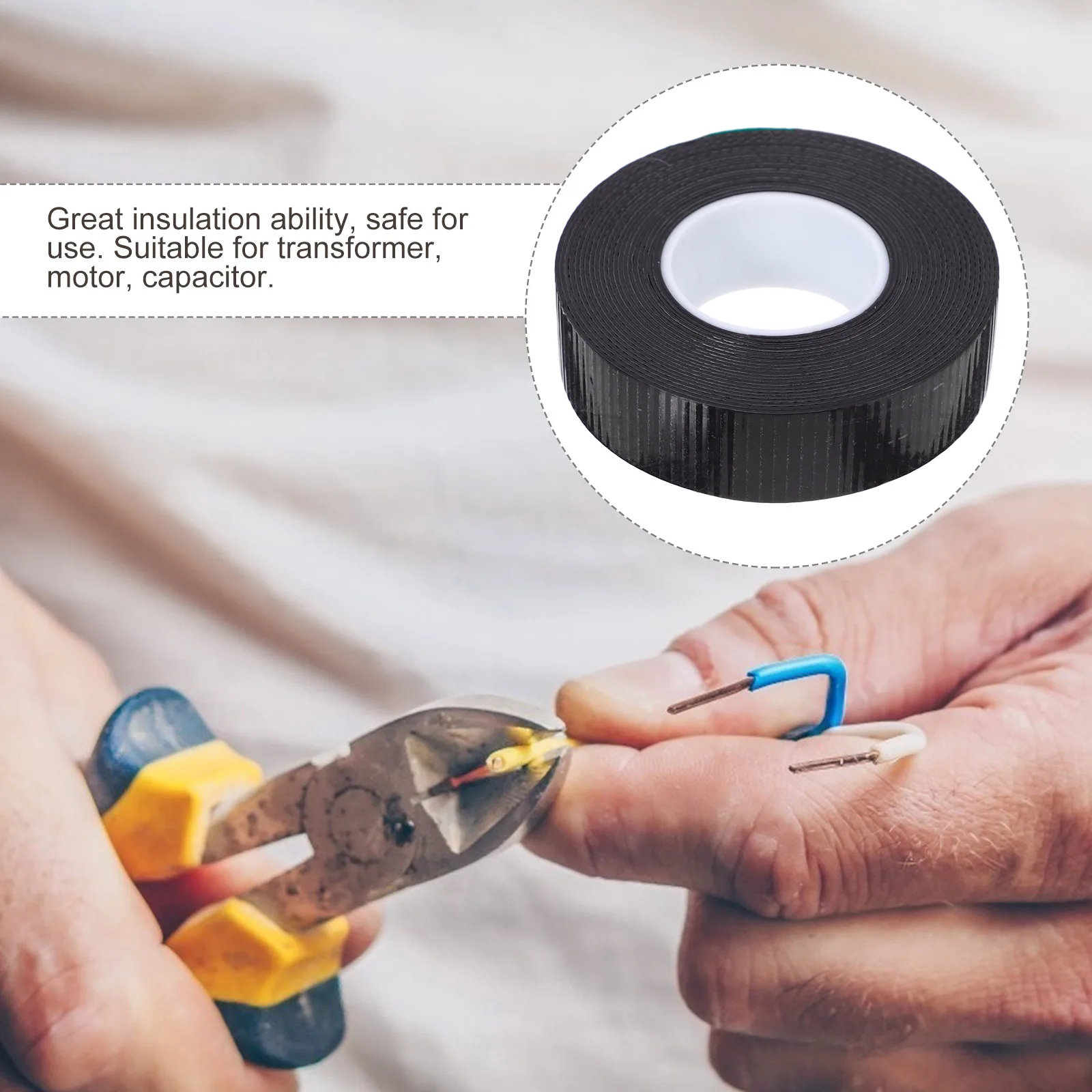 

2 Rolls 23mmx5y Black Butyl Electrical Tape High Voltage Waterproof Insulating Self Adhesive Wire Duct Repair Outdoor Use