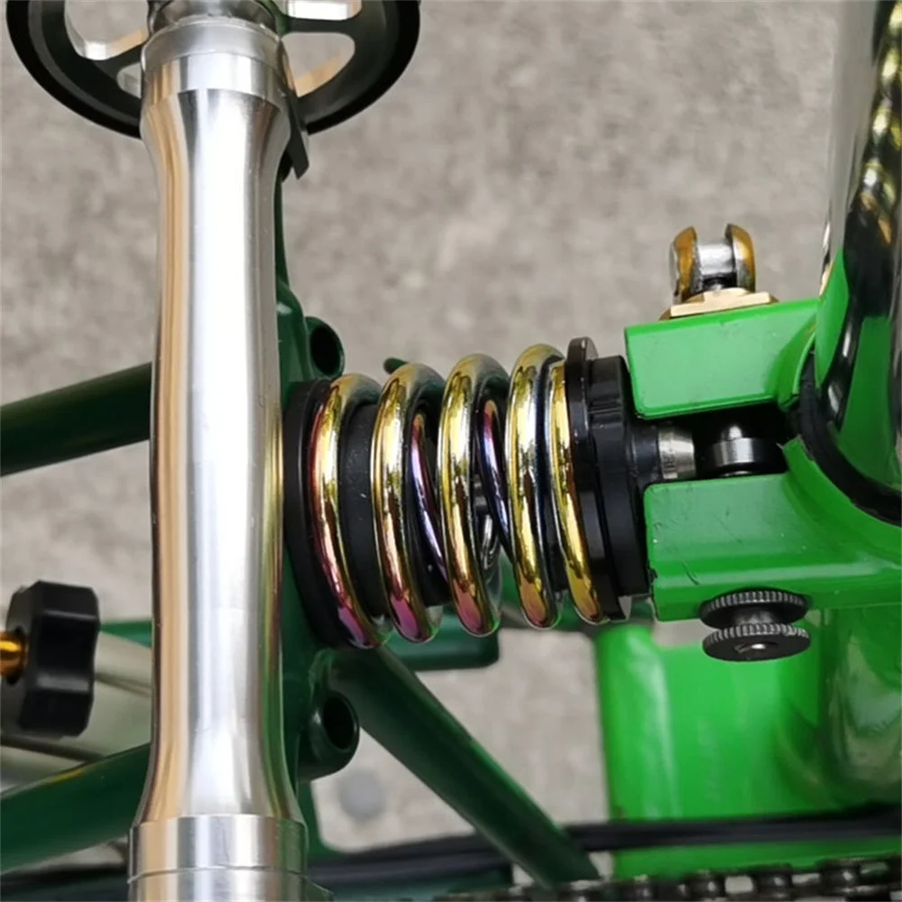 Folding Bike Rear Shock Absorber - For ​Brompton Spring Suspension, Titanium Axle & Stainless Steel, Bicycle Accessories​​ Parts view 6