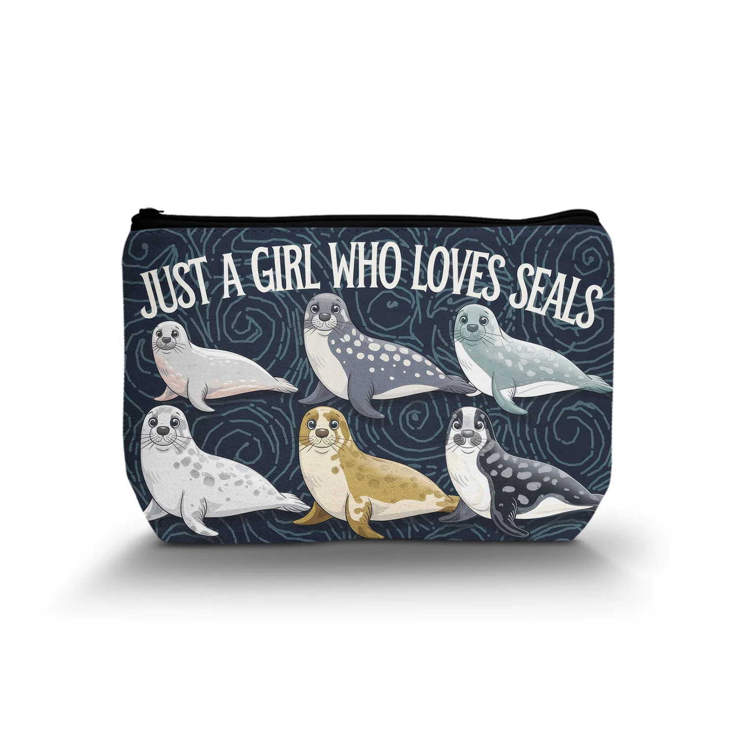 1Pc Smart Seal Funny Cosmetic Bag Durable And Stylish With Zipper Portable Women'S Cosmetic Bag Best Gift For Animal Lovers