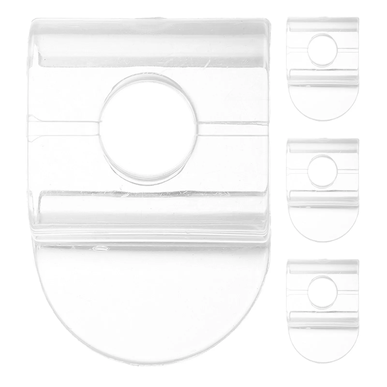 4Pcs Cordless Blind Handles Clear Plastic Roller Shade Pulls Cordless Window Shades Pull Down Blind Accessories Parts