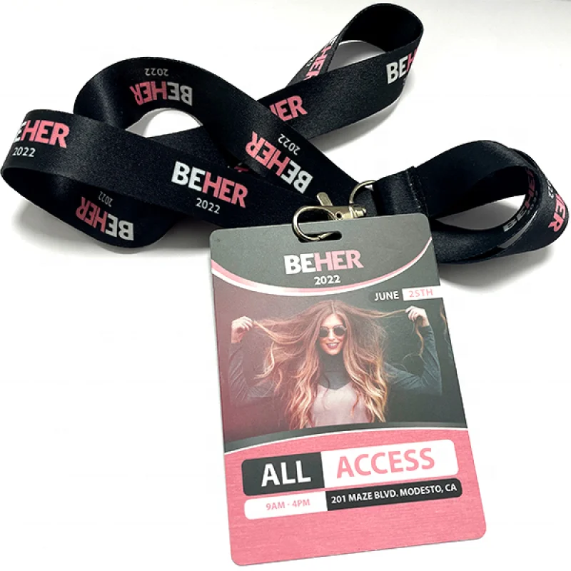 Custom Wholesale custom logo Event Badges Lanyards  Vip Exhibition Event Pass Entry RFID Id Badge