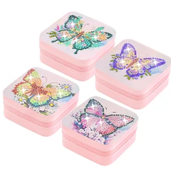 1pc/Set Butterfly Diamond Art Portable Jewelry Box Diamond Art Travel Jewelry Box Diamond Painting Jewelry Box Kit for Necklace