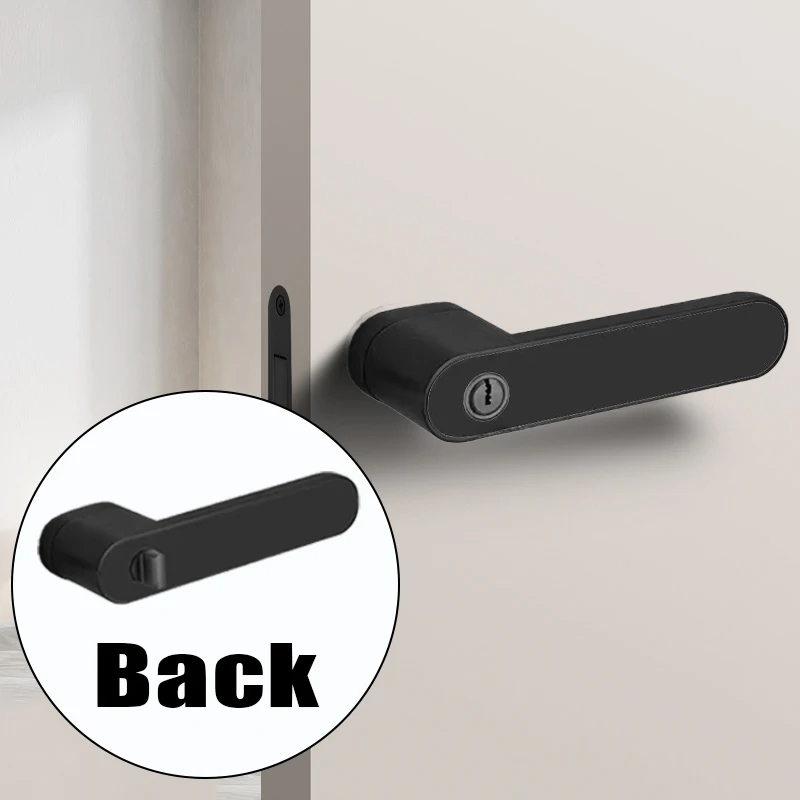 silencioso minimalista fechadura da porta com chave zinc alloy handle interior de succao magnetica ecologica quarto door lock novo 01