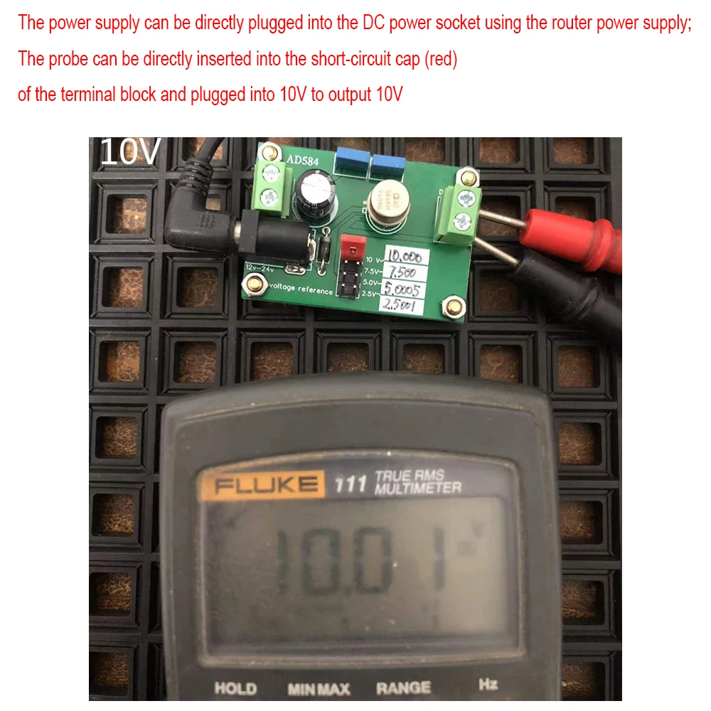 Imagem -03 - Fonte de Tensão de Referência Ad584 Referência de Tensão 10v Ad584jh Ad584lh Resistor Placa de Capacitor Calibração Multímetro Digital