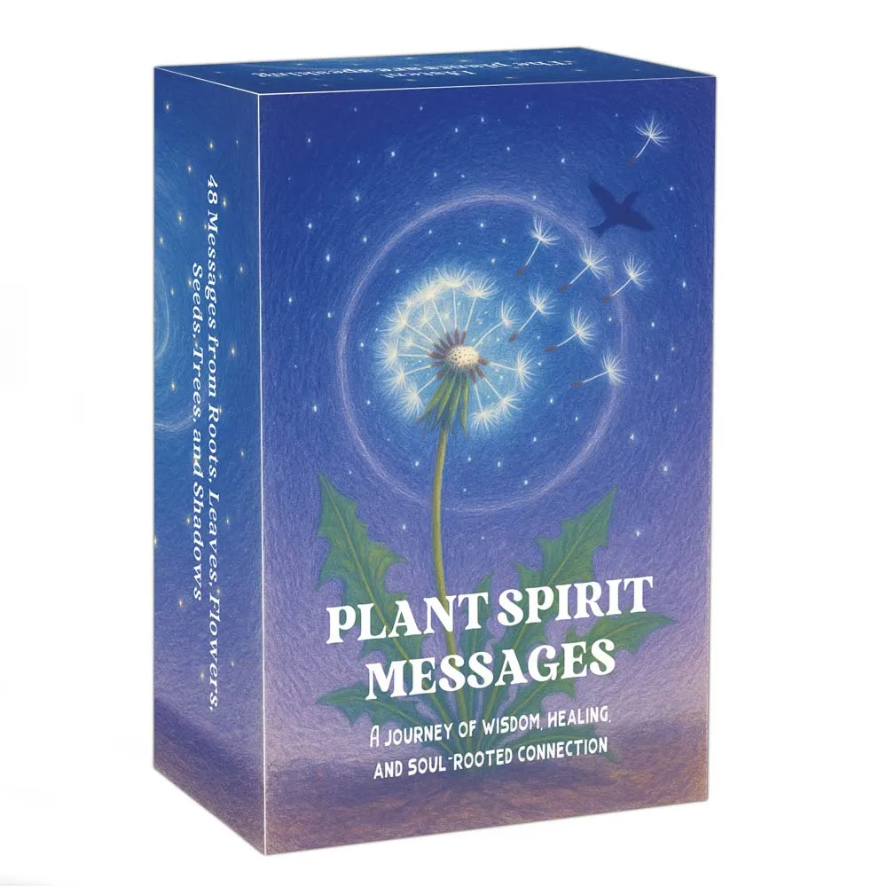 

48 Cards Deck, 13x9 Cm, Dandelion Plant Spirit Messages Wisdom Oracle Card Game, Listen to Plants' Heartbeat Emotional Healing