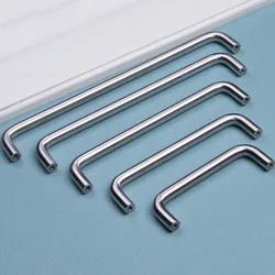 Stainless Steel U Type Door Handles Dresser Knobs Kitchen Cabinet Knobs and Handles for Furniture Hardware Diameter 8mm HomeDeco