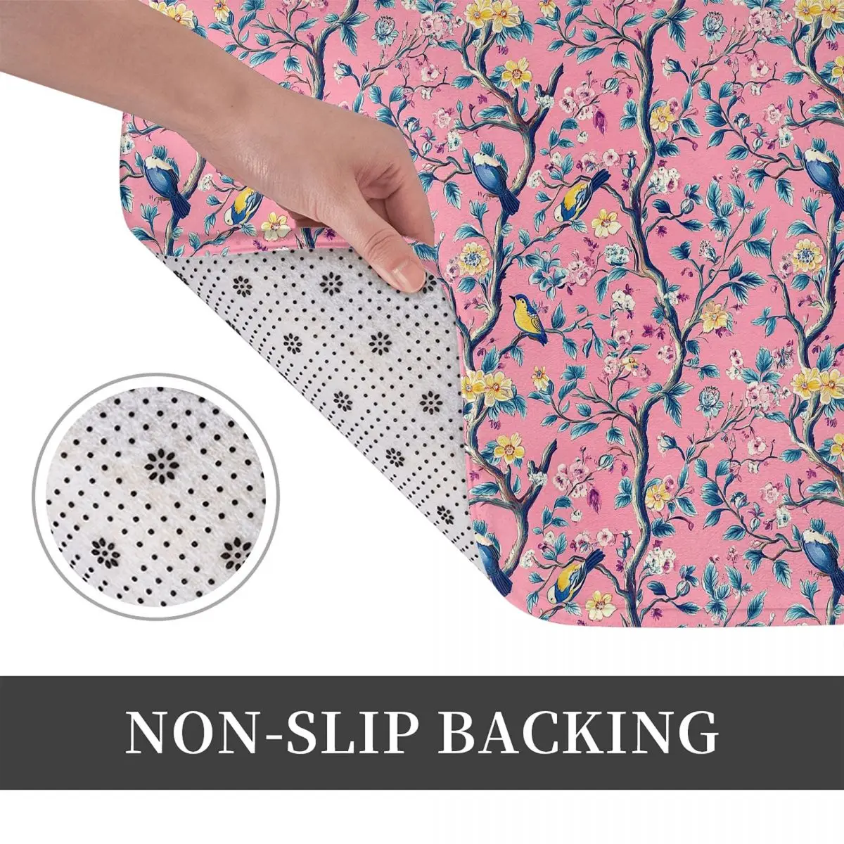 Chic Fresh Boho Jacobean Floral For Scrapbooking Projects Non-slip Doormat Floor Mat Carpet Rug for Kitchen Entrance Footpad Mat