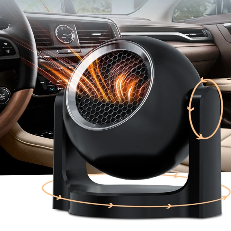 Calentador eléctrico portátil para coche, ventilador de calefacción de 12V y 120W, secador automático de parabrisas, desempañador de niebla, Descongelador, accesorios para coche