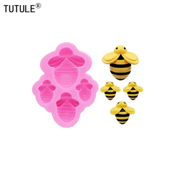 3D Honeybee Keychain Earrings Silicone Mold DIY Honeybee Clay epoxy resin Accessories Silicone Moulds cake Chocolate Molds