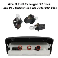 Kit de bombillas para salpicadero central, 3 uds., para Peugeot 307 206 406, reloj, Radio, información multifunción