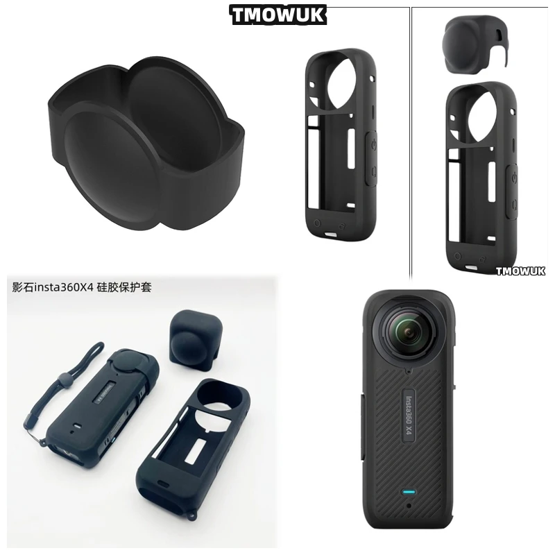 

For Insta360 X4 Drop Protection Silicone Skin With Soft Lens Guard