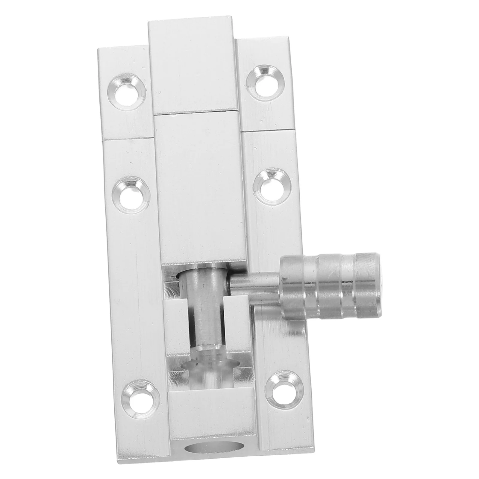 

Door Lock No-Drill Sliding Bolt Lock Silver Finish Silent Operation Easy Installation for Bedroom Bathroom Wooden Metal Doors