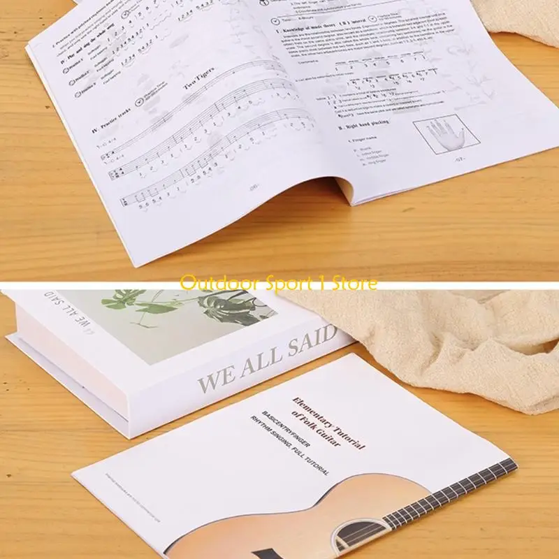 A0KA Libro completo educación sobre guitarra Ejercicio técnica guitarra para principiantes Tutoriales canciones y