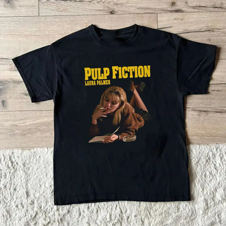 Pulp Fiction Smoking Laura Palmer Twin Peaks unisex T Shirt TE6703