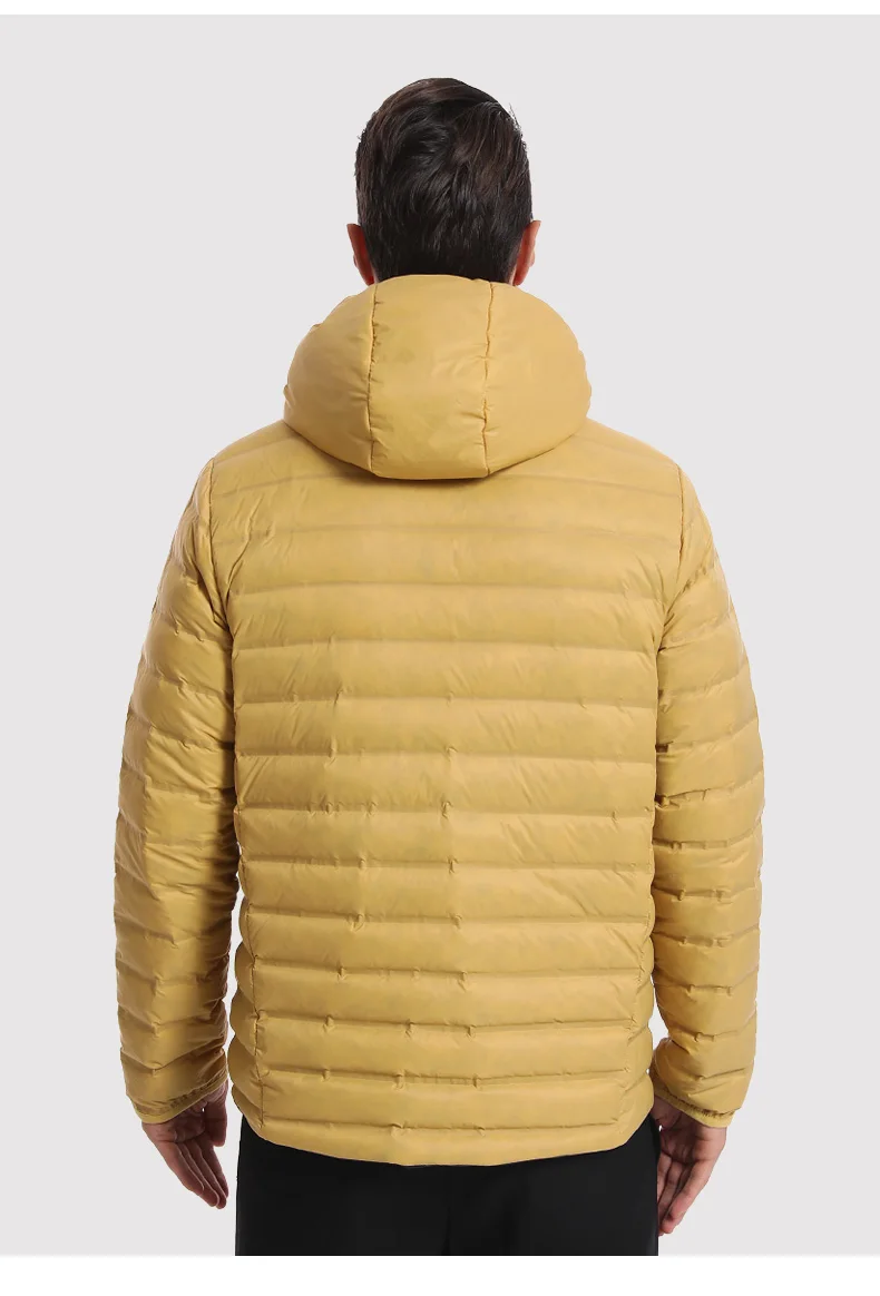 Chaqueta de plumón con capucha para hombre, abrigo cálido de doble cara, diseño usable, deportes al aire libre, esquí, moda, Color sólido, invierno, nuevo